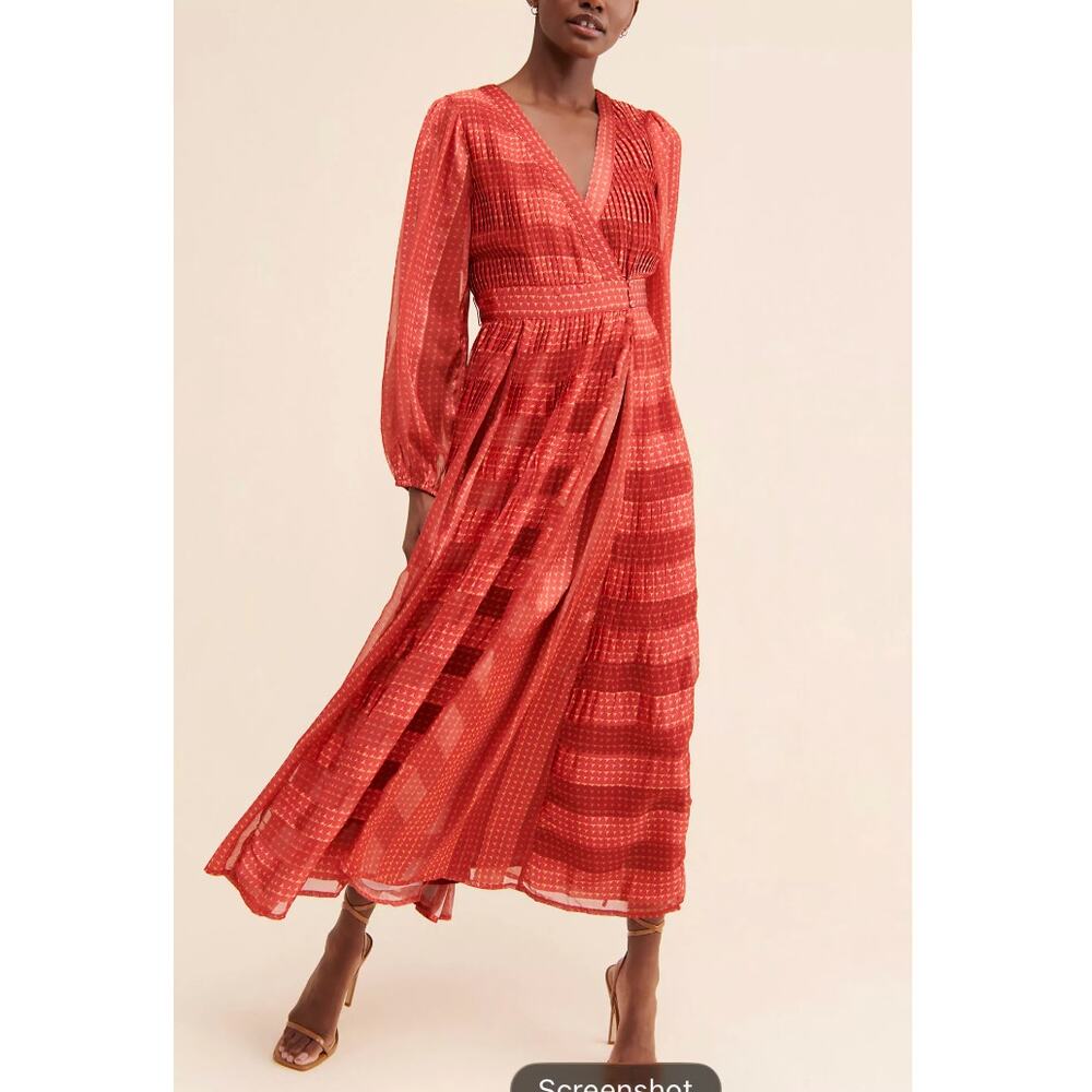 Anthropologie Let Me Be Shimmer Maxi Dress Size Small